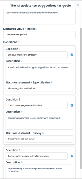 AI Strategy Optimizer Goal Modal